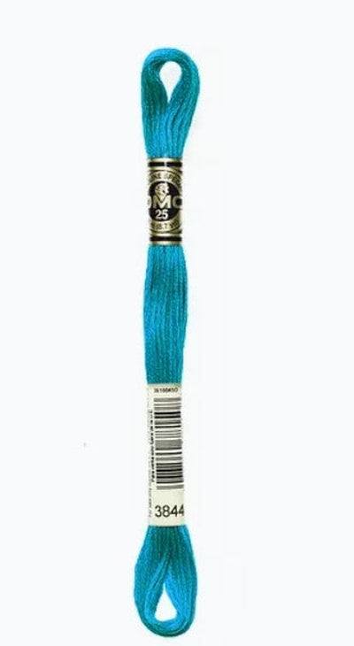 DMC 6 Strand Cotton Embroidery Floss / 3844 DK Bright Turquoise