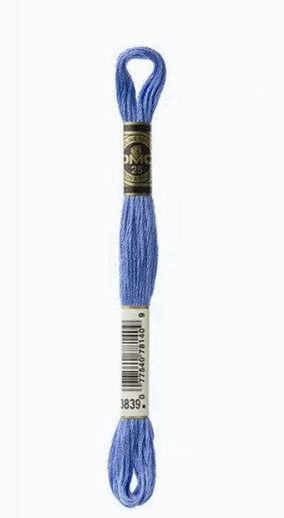 DMC 6 Strand Cotton Embroidery Floss / 3839 MD Lavender Blue