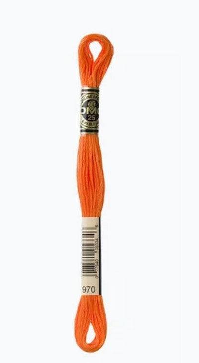 DMC 6 Strand Cotton Embroidery Floss / 970 LT Pumpkin