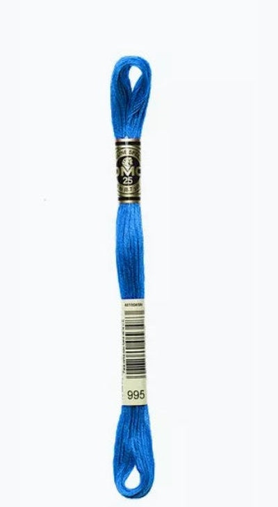 DMC 6 Strand Cotton Embroidery Floss / 995 DK Electric Blue