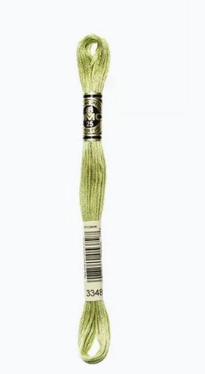 DMC 6 Strand Cotton Embroidery Floss / 3348 LT Yellow Green