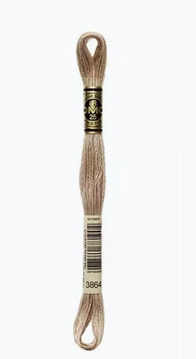 DMC 6 Strand Cotton Embroidery Floss / 3864 LT Mocha Beige