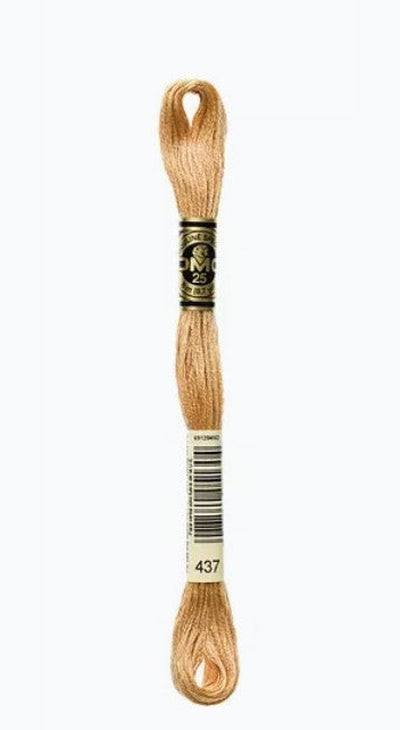 DMC 6 Strand Cotton Embroidery Floss / 437 LT Tan