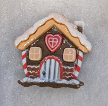 Resin Gingerbread House Needle Minder