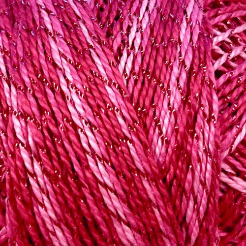 Valdani Sparkle Pearl Cotton - Size 8 / C707 Sparkly Fuchsia
