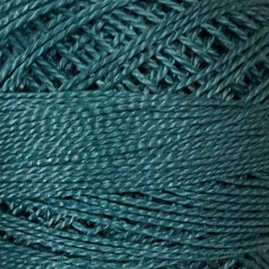 Valdani Solid Pearl Cotton Ball Size 5 - 46yd / 320 Dusty Teal