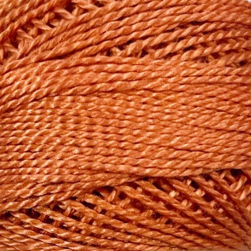 Valdani Solid Pearl Cotton Ball Size 5 - 46yd / 721 Baked Pumpkin