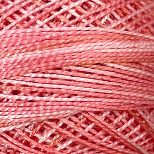 Valdani Variegated Pearl Cotton Ball Size 5 - 46yd / S304 Coral Glow