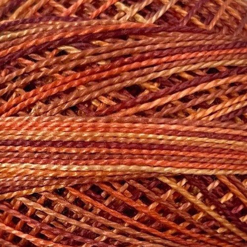 Valdani Variegated Pearl Cotton Ball Size 5 - 46yd / S305 Vintage Flame