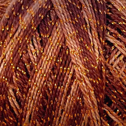 Valdani Sparkle Pearl Cotton - Size 12 / C710 Sparkly Goldstone