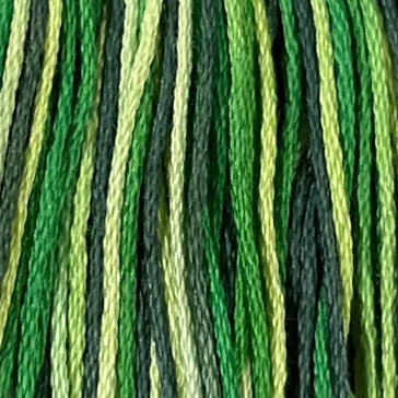 Valdani Variegated 6 Ply Skeins / M26 Green Grass
