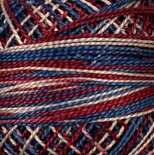 Valdani Variegated 3 Strand Ball Cotton Floss - 30yd / M13 Americana