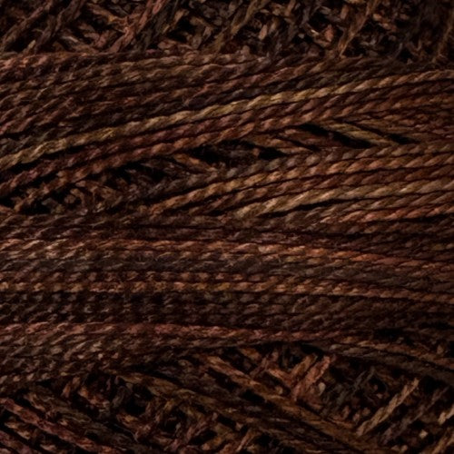 Valdani Variegated Pearl Cotton Ball Size 5 - 46yd / S306 Cocoa Bark