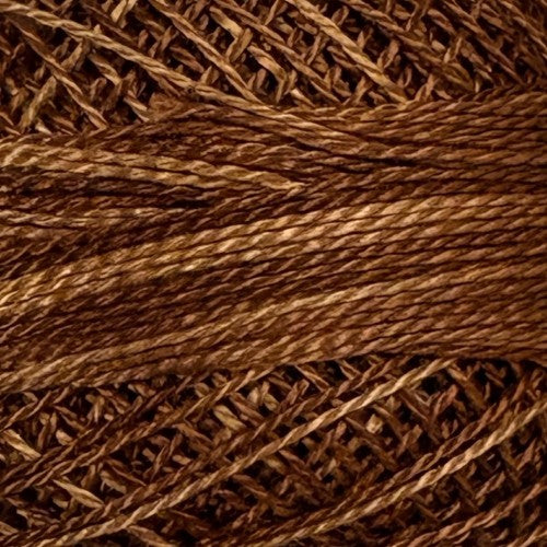 Valdani Variegated Pearl Cotton Ball Size 12 - 109yd / S314 Sweet Caramel