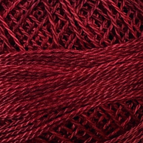Valdani Variegated Pearl Cotton Ball Size 5 - 46yd / S316 Ruby Glow