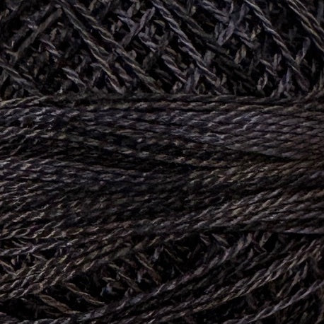 Valdani Variegated Pearl Cotton Ball Size 5 - 46yd / S317 Black Ash