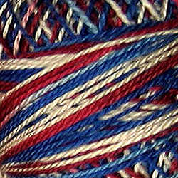 Valdani Variegated Pearl Cotton Ball Size 5 - 46yd / M13 Americana