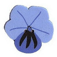 Small Blue Pansy Button