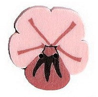 Small Pink Pansy Button