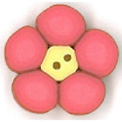 Tiny Pink Flower Button