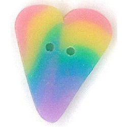 Pastel Rainbow Heart Button