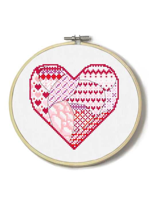 Downloadable Heart Sampler Cross Stitch Pattern