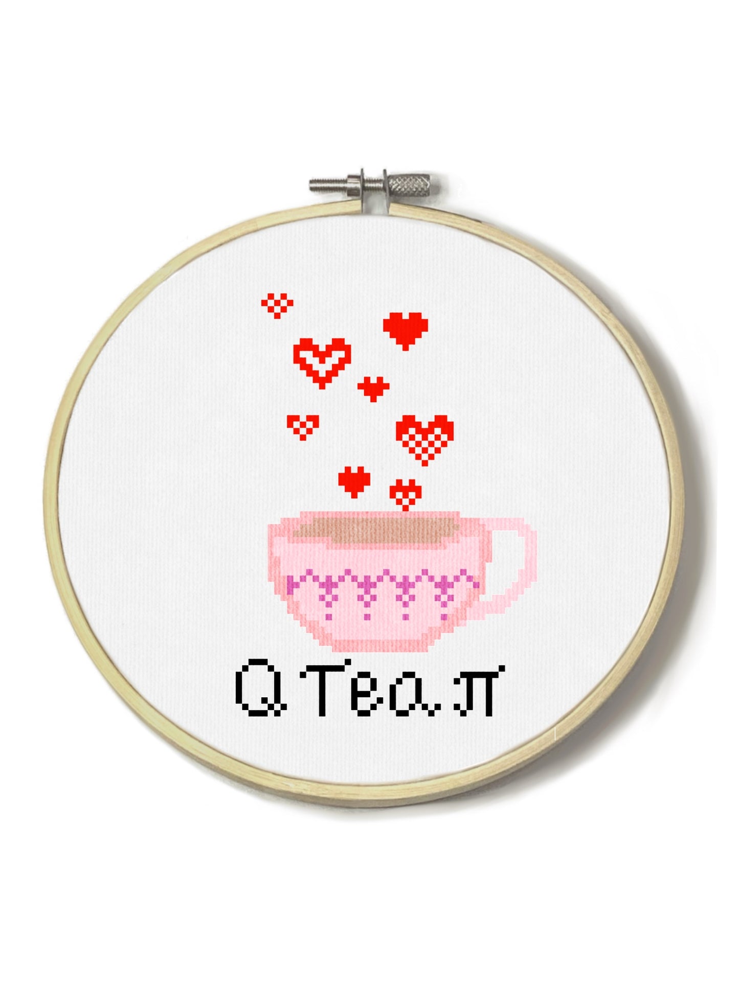 Downloadable Q Tea Pie Cross Stitch Pattern