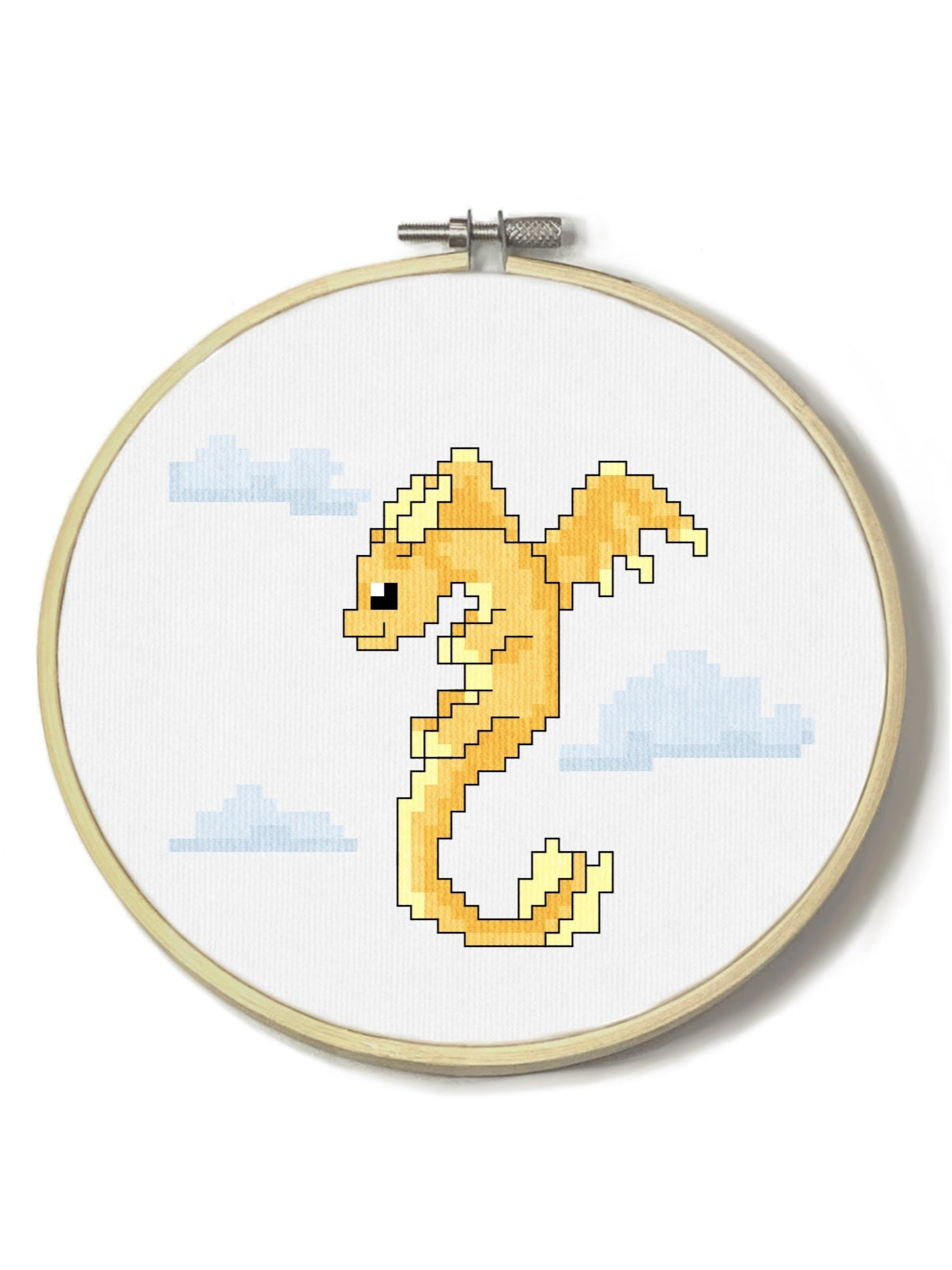 Downloadable Orange Dragon Cross Stitch Pattern