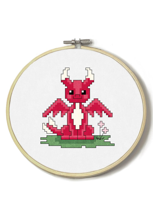 Downloadable Red Dragon Cross Stitch Pattern