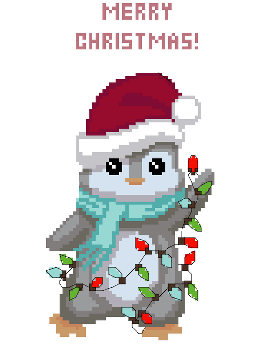 Penguin Merry Christmas Downloadable Pattern